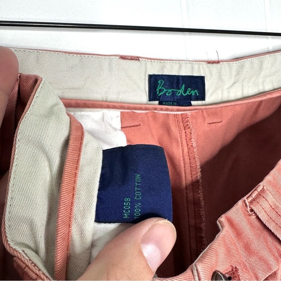Boden Mens Light Orange/Peach Chino Pants - Picture 4 of 8